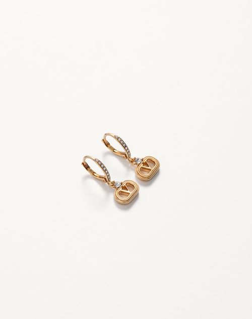Valentino Garavani - Ovalette Metal And Swarovski® Crystal Earrings - Gold/crystal - Woman - Jewellery