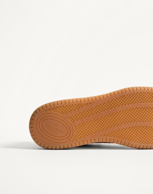 Valentino Garavani - Sparry Sneaker In Split Leather And Nappa - Beige - Man - Sneakers