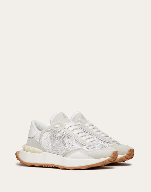 Valentino Garavani - Lacerunner Lace Trainer - White - Woman - Trainers