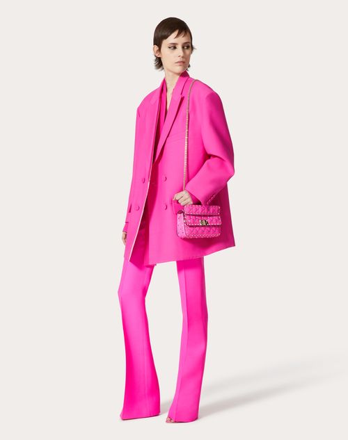 Valentino Garavani - Small Nappa Rockstud Spike Bag - Pink Pp - Woman - Shoulder Bags