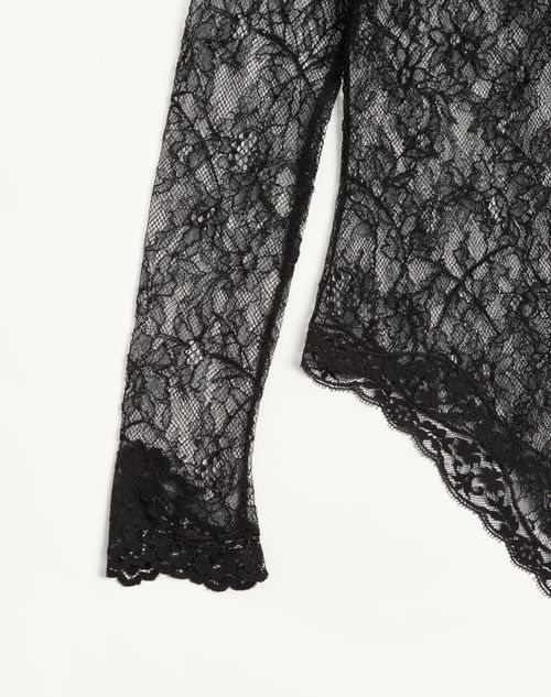 Valentino - Floral Lace Body - Black - Woman - Lingerie
