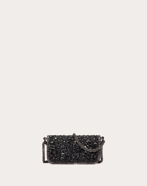 Locò Shoulder Bag With Crystals for Woman in | Valentino US