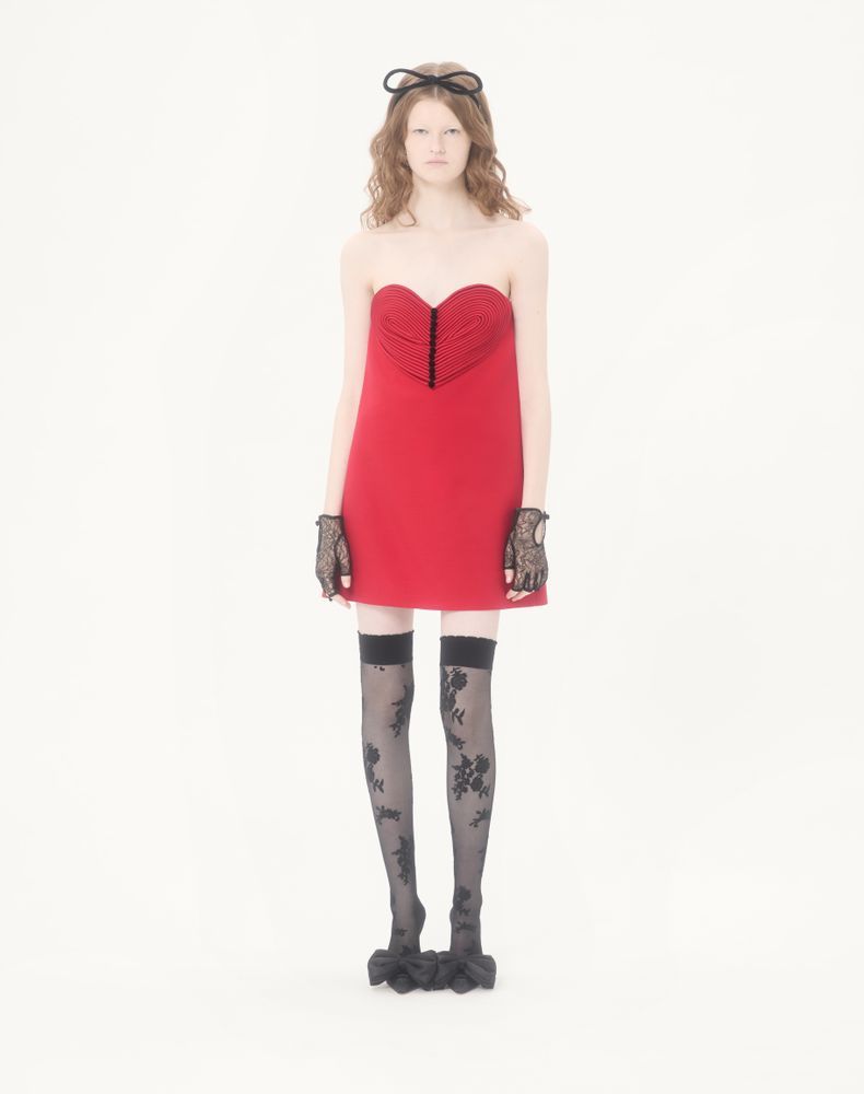 Valentino Embroidered Crepe Couture Short Dress Woman Paris 36