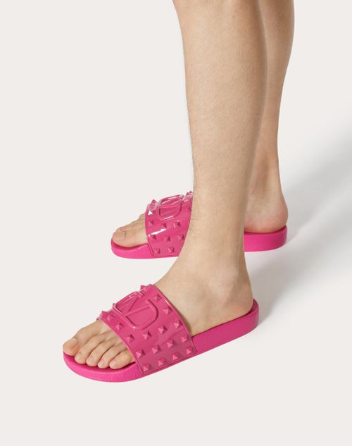 vlogo signature flat calfskin slide