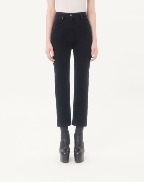 Valentino - Denim Trousers - Black - Woman - Denim