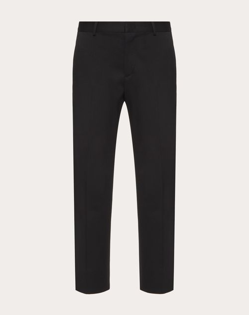 Valentino - Stretch Wool Pants - Black - Man - Man Ready To Wear Sale