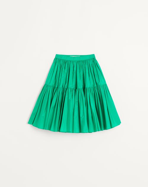 Valentino - Gonna A Balze In Taffeta - Emerald - Donna - Gonne