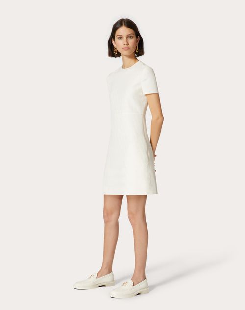 Valentino - Toile Iconographe Short Dress In Crepe Couture - Ivory - Woman - Dresses