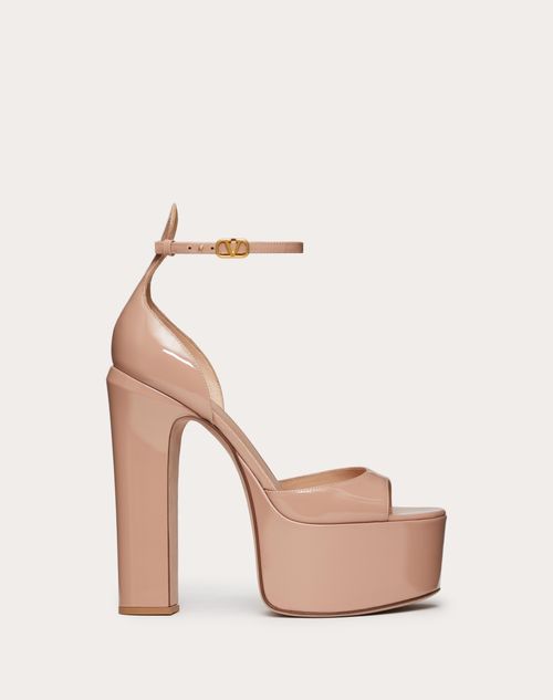 Valentino Garavani - Valentino Garavani Tan-go Patent Leather Platform Sandal 155mm - Rose Cannelle - Woman - Sandals