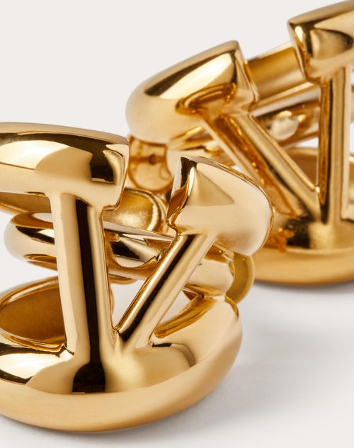 Valentino Garavani - Vlogo Signature Metal Earrings - Gold - Woman - Jewellery
