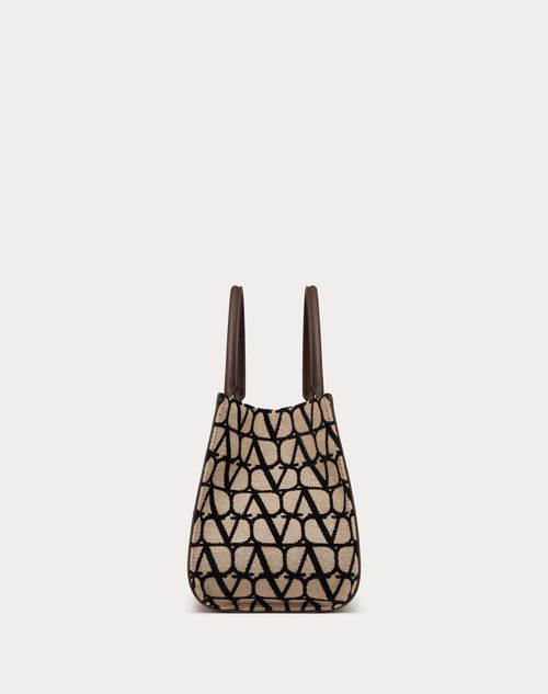 V Logo Signature Small Leather Bucket Bag in White - Valentino Garavani