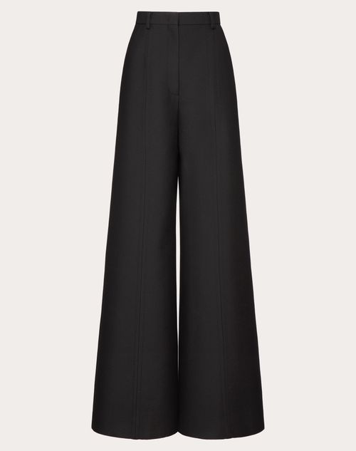 Valentino - Double Compact Drill Trousers - Black - Woman - Trousers And Shorts