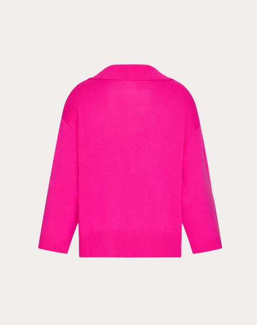 Valentino - V Gold Cashmere Jumper - Pink Pp - Woman - Knitwear