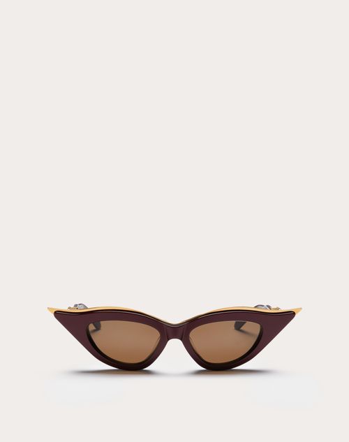 Valentino - Cat-Eye Acetate Sunglasses - Red - Valentino Eyewear