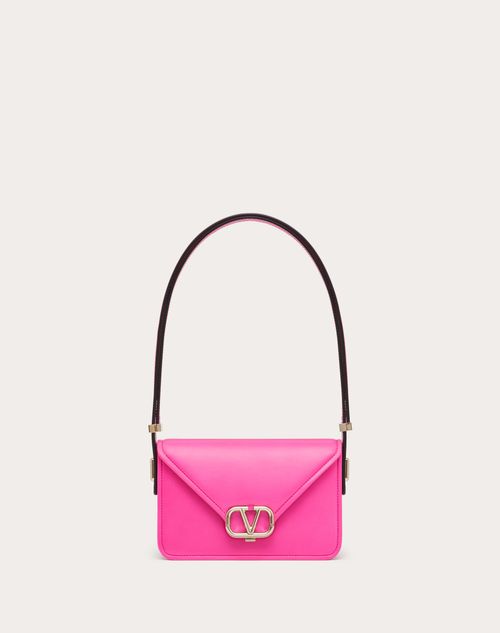Valentino Garavani - Small Valentino Garavani Shoulder Letter Bag In Smooth Calfskin - Pink Pp - Woman - Shelf - Bags - Letter Bag