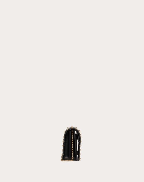 Rockstud Leather Clutch in Black - Valentino Garavani