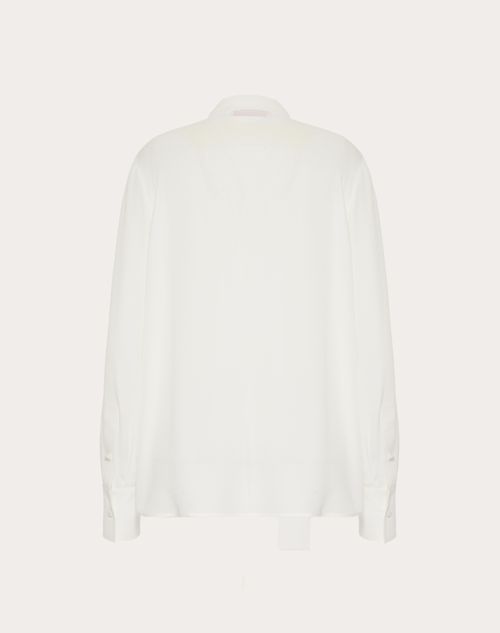 Valentino - Georgette Blouse - Ivory - Woman - Shirts & Tops