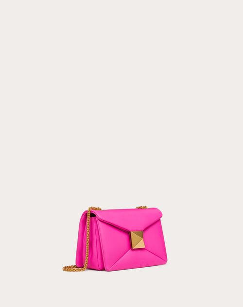 valentino SMALL ROMAN STUD THE SHOULDER BAG IN NAPPA WITH CHAIN PP