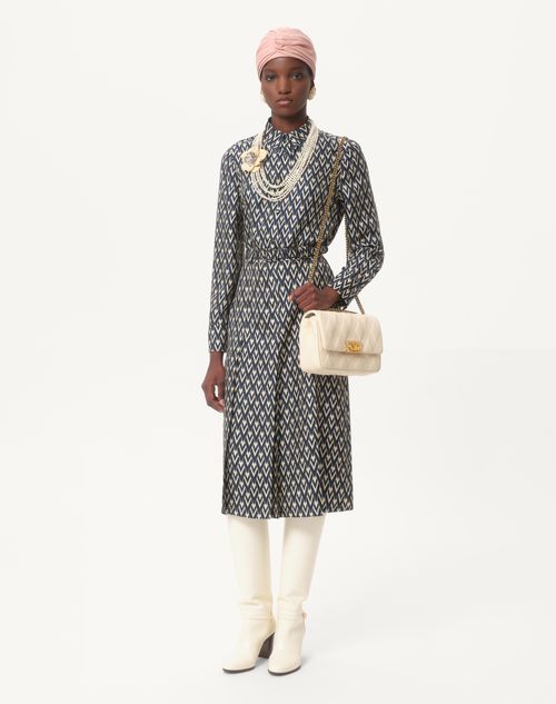 Valentino - Toute La V Twill Shirt - Night/cream - Woman - Shirts And Tops