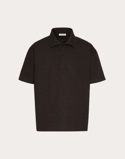 Valentino - Polo En Coton À Imprimé Toile Iconographe - Ébène/noir - Homme - T-shirts Et Sweat-shirts