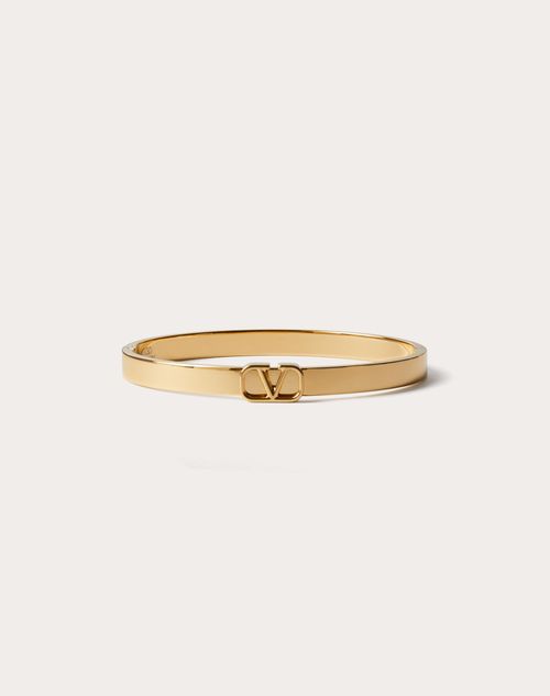 Valentino Garavani - Mini Vlogo Signature Metal Bangle - Gold - Woman - Jewelry