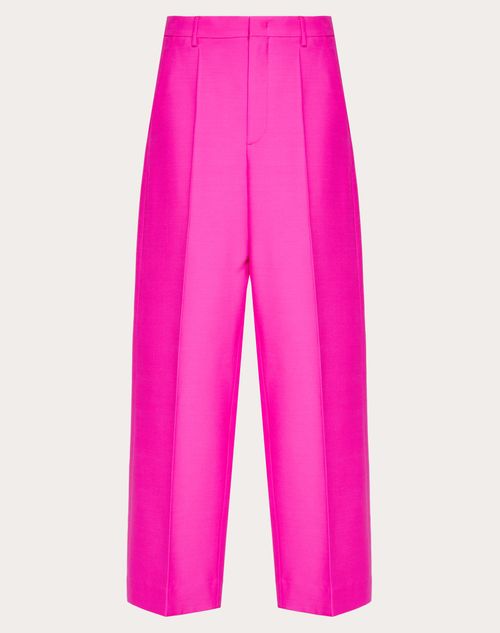 Valentino - Crepe Couture Trousers - Pink Pp - Man - Trousers And Shorts