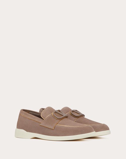 Valentino Garavani - Leisure Flows Split Leather Loafer - Clay/antique Brass - Woman - Loafers & Oxford