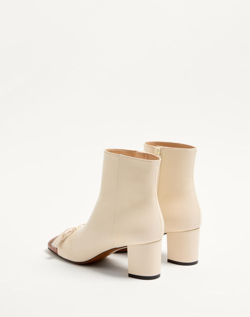 Valet Du Roi Kidskin Leather Ankle Boot 60mm for Woman in Butter/tobacco | Valentino CY