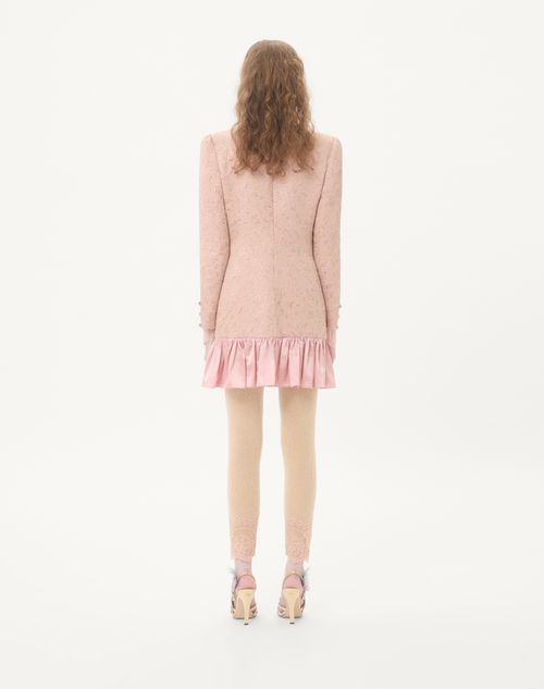 Valentino - Floral Matelassé Short Dress - Vintage Rose - Woman - Dresses