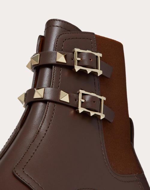 Valentino Garavani - Rockstud Calfskin Ankle Boot 20 Mm - Fondant - Woman - Boots