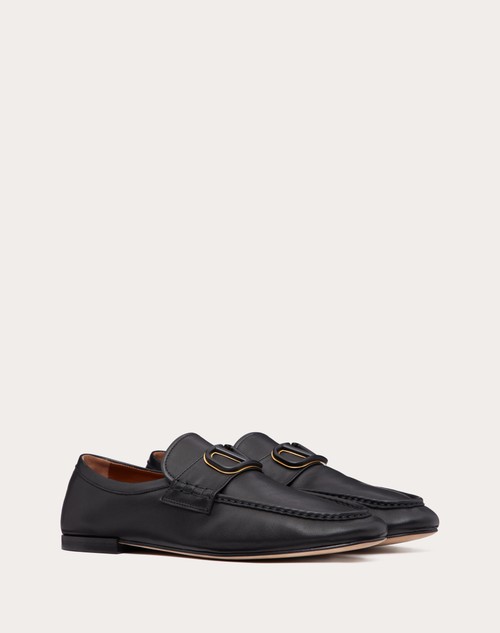 Valentino Garavani VLogo leather loafers - Black