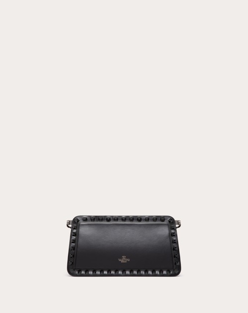 Valentino Garavani Rockstud leather clutch bag - Black