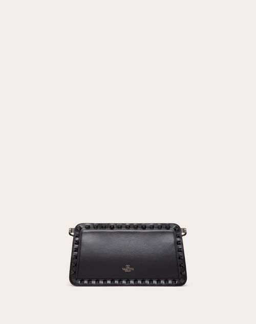 Pochette Rockstud En Cuir De Veau pour Femme en Noir Valentino FR