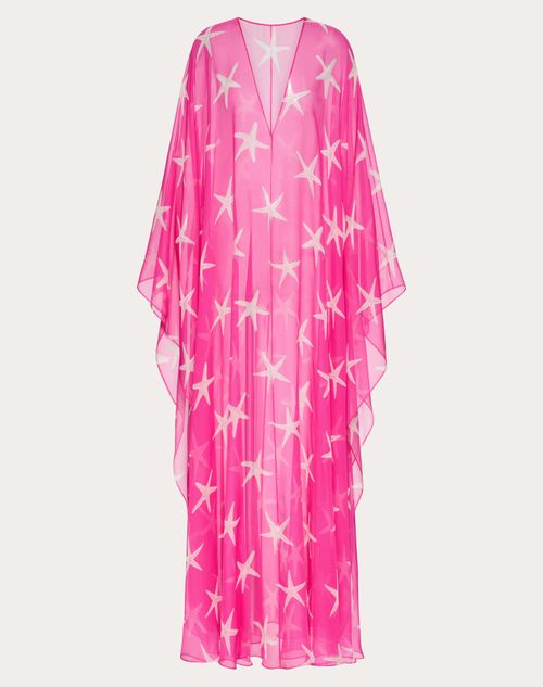 Valentino - Starfish Chiffon Evening Dress - Ivory/pink Pp - Woman - Ready To Wear