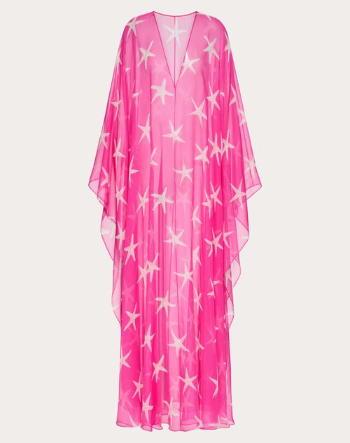 Valentino - Abito Da Sera In Chiffon Starfish - Avorio/pink Pp - Donna - Abiti