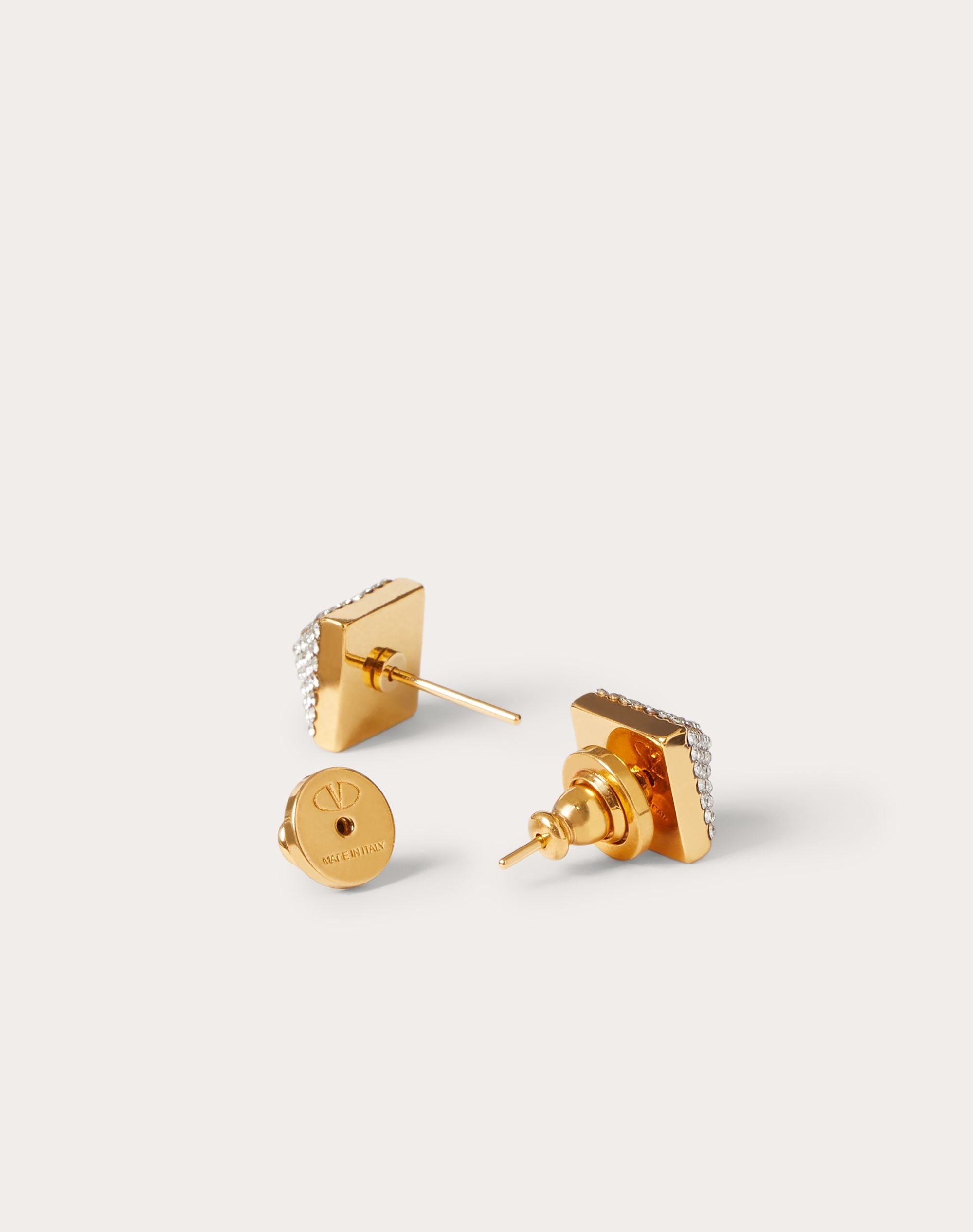 ロックスタッズ メタル X スワロフスキー®クリスタル ピアス for 
