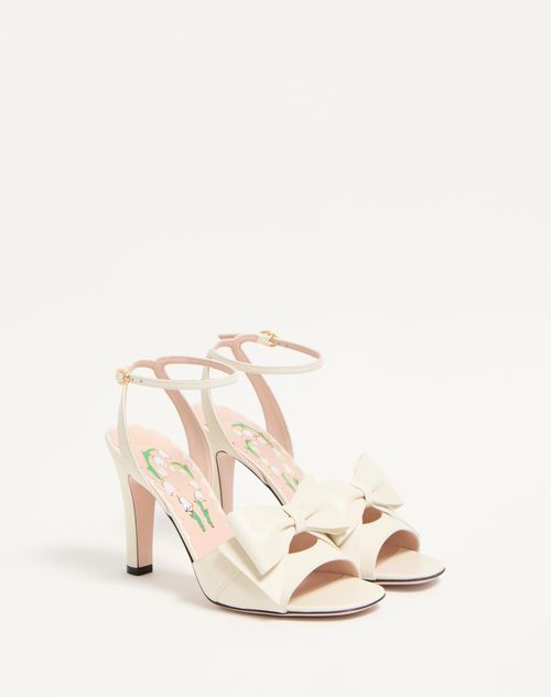 Valentino Garavani - Bowow Sandalen Aus Ziegenleder 95 Mm - Elfenbein - Frau - Sandalen