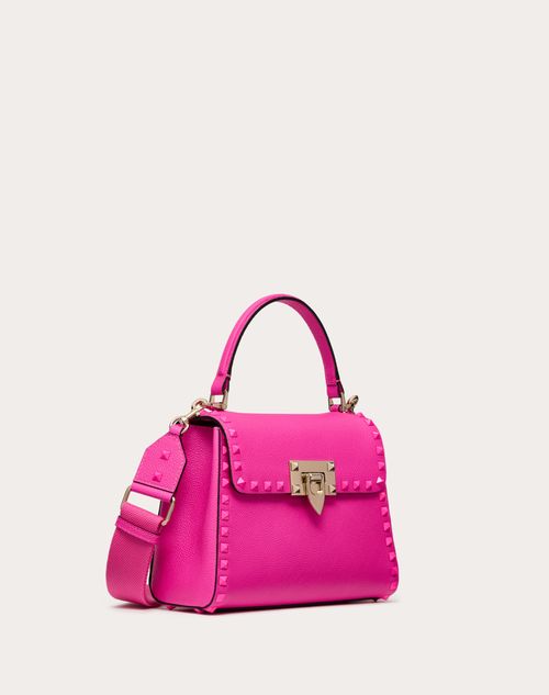 Valentino Garavani - Valentino Garavani Rockstud Small Handbag In Grainy Calfskin - Pink Pp - Woman - Woman Bags & Accessories Sale