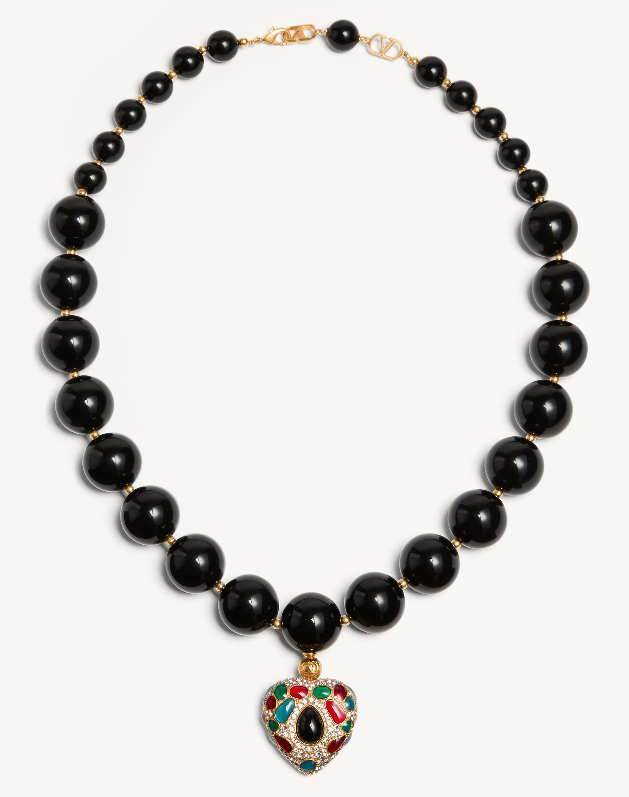 Coeur Royal Necklace In Metal, Resin, Enamel And Swarovski