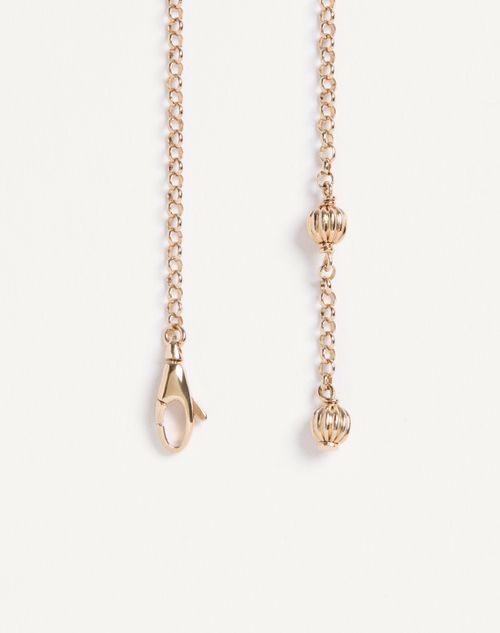 Valentino Garavani - Vlogo Signature Bracelet In Metal And Swarovski® Crystals - Gold/crystal - Woman - Jewelry