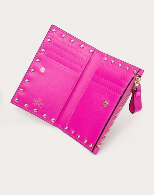 Valentino Garavani Leather Toile Iconographe Calfskin Cardholder With Zip  for Woman in Pink Pp