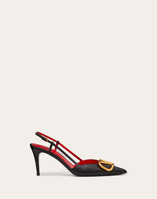 Red Valentino Décolleté slingback VLogo Signature in vitello 80mm