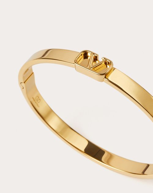 Valentino Garavani - Mini Vlogo Signature Metal Bangle - Gold - Woman - Jewelry