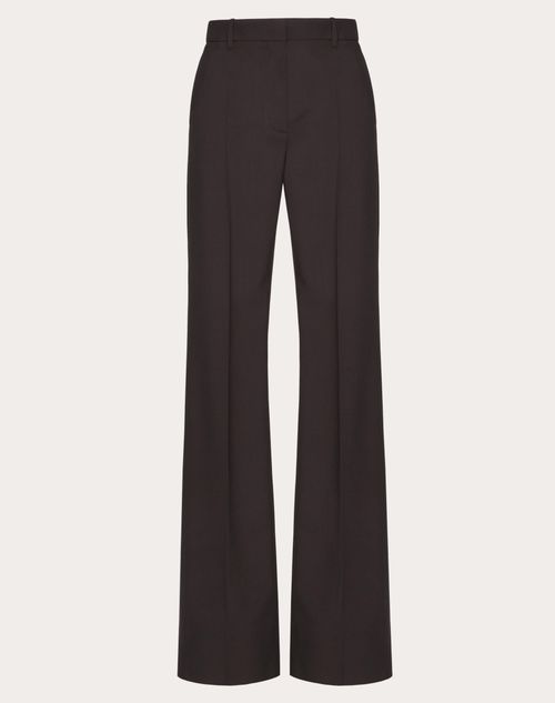 Valentino - Dry Tailoring Wool Pants - Ebony - Woman - Pants And Shorts
