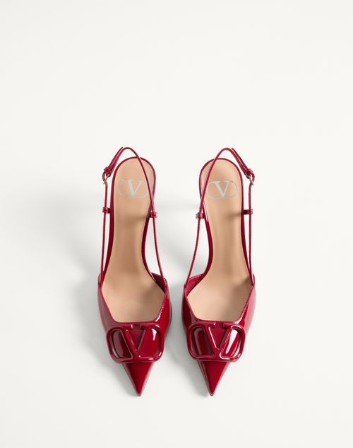 Vlogo Signature Patent Leather Slingback Pump 80mm / 3.15 In
