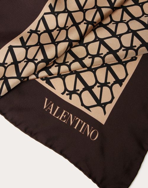 Toile Iconographe Silk Scarf in Beige - Valentino