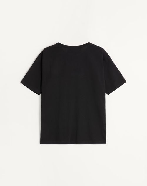 Valentino - Camiseta Valentino De Algodón Con Estampado Apollon/dyonisos - Negro/rojo - Hombre - Camisetas Y Sudaderas