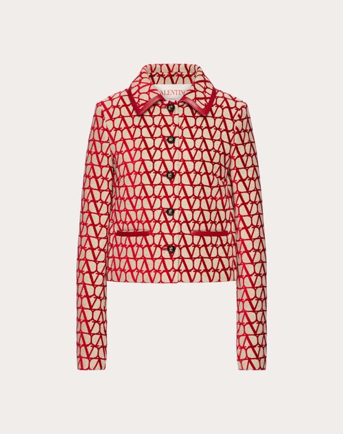 Leuk vinden Dankzegging geweer Toile Iconographe Light Jacket for Woman in Beige/red | Valentino US