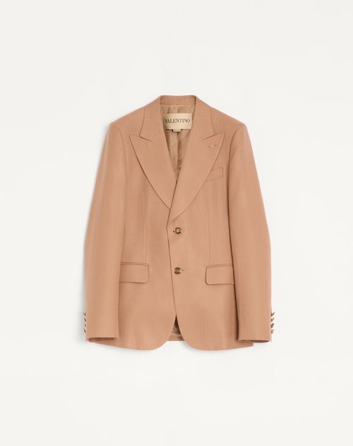 Valentino - Single-breasted Viscose Jacket - Ginger - Man - Man Ready To Wear Sale