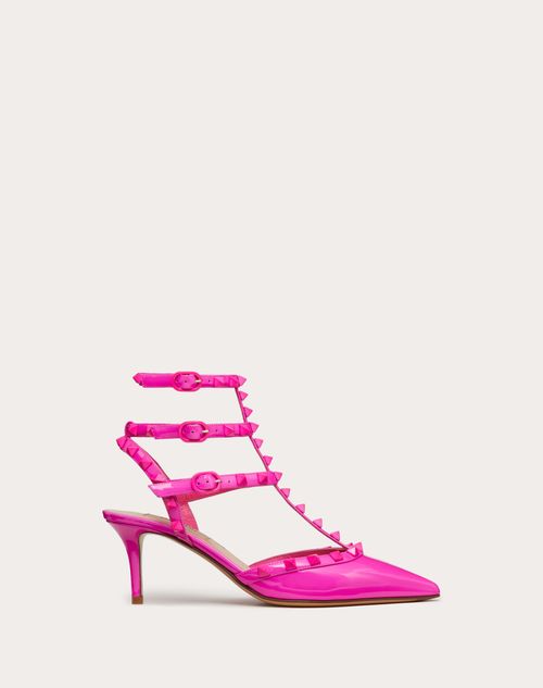 Valentino Garavani - Patent Rockstud Pumps With Matching Straps And Studs 65 Mm - Pink Pp - Woman - Woman Shoes Private Promotions